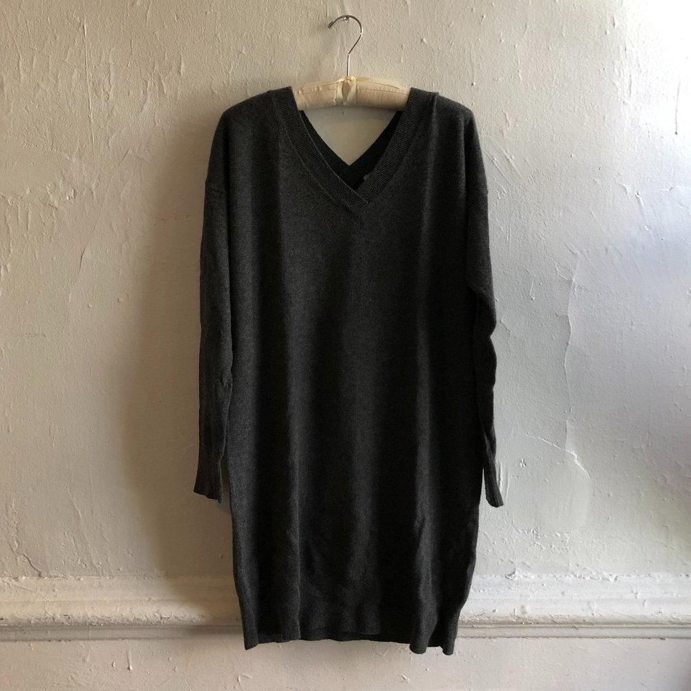 Everlane Cashmere Sweater Dress - Dark Grey